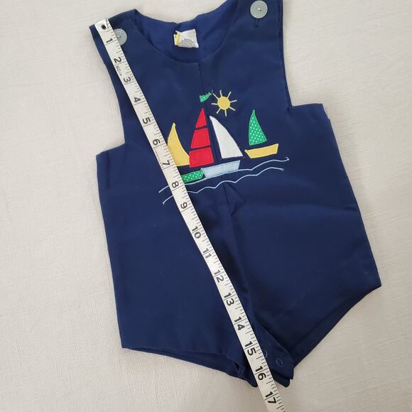 Vintage Sailboats Jon Jon 9-12 months - Picture 2 of 5